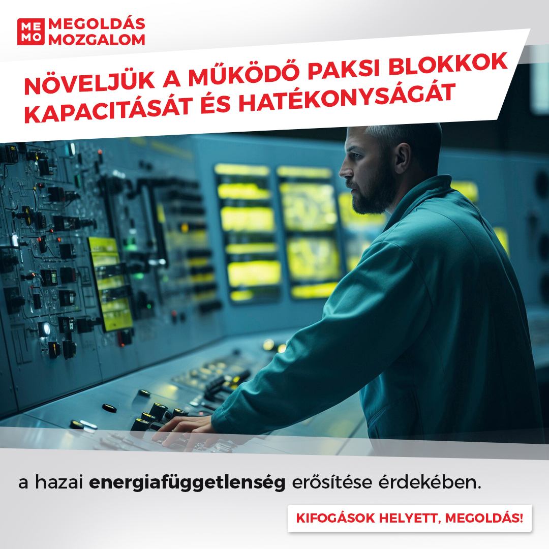 We are increasing the capacity and efficiency of the operating units at the Paks Nuclear Power Plant to strengthen domestic energy independence.