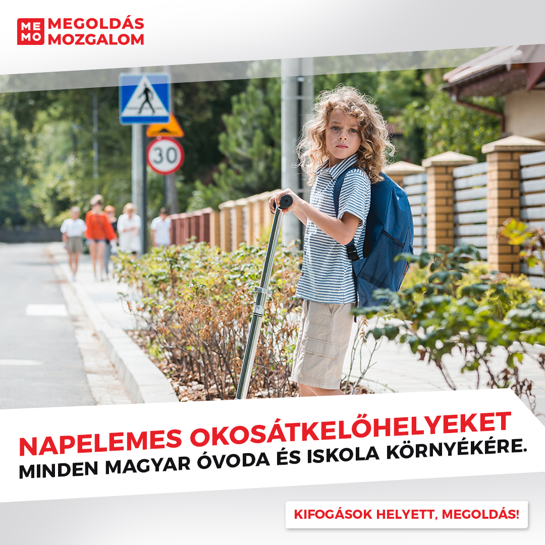 Solar-powered smart pedestrian crossings will be installed in the vicinity of every Hungarian kindergarten and school.