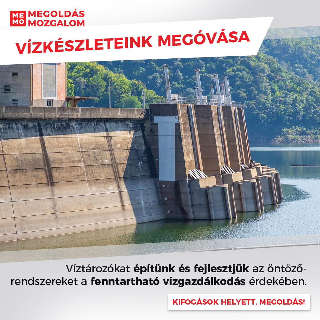 Vízkészleteink megóvása. Víztározókat építünk és fejlesztjük az öntözőrendszereket a fenntartható vízgazdálkodás érdekében.