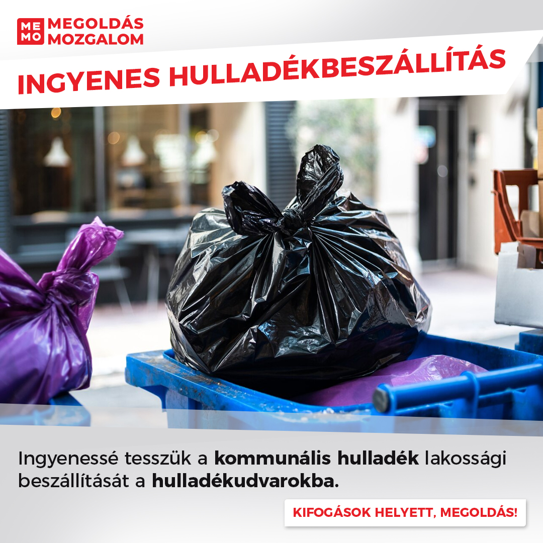 Ingyenes Hulladékbeszállítás. Ingyenessé tesszük a kommunális hulladék lakossági beszállítását a hulladékudvarokban.